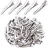 Single Prong Alligator Hairpins, 100 Pieces Silver Metal Curl Crocodile Hair Clips, 34mm for Hair Care Salon DIY Craft