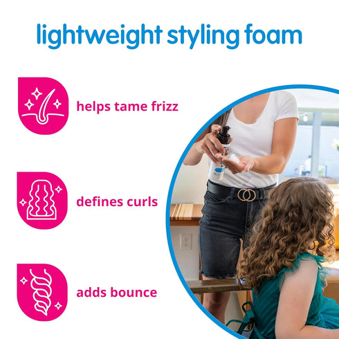 So Cozy Kids Sensitive Styling Foam, Gentle Natural Hold Styler for Straight or Curly Hair, Rosemary, 6 fl oz