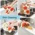 Kcldeci Poppy 6 Pieces Absorbent Kitchen Dish Cloths, Floral Washable Cleaning Towels for Home Kitchen Supplies
