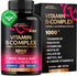 Vitamin B Complex for Men & Women, 60 Vegan Capsules - 11-in-1 B-Complex with Vitamin C, Choline, Inositol for Energy,