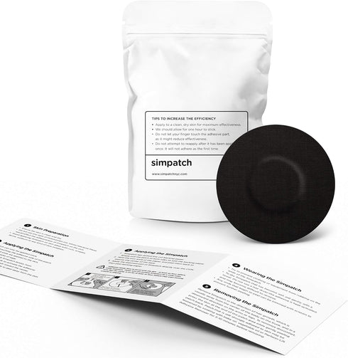 SIMPATCH Universal Adhesive Patch, No Hole (25-Pack) in Black