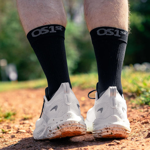 OS1st FS4 Crew length Plantar Fasciitis Socks for relief from heel and arch pain, swelling, and painful plantar