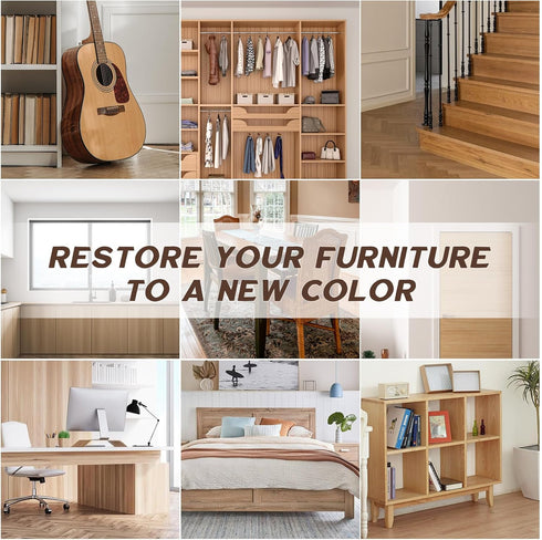 SEISSO Wood Furniture Repair Kit for Hardwood Floors, Touch Up Markers, Wood Fillers, Putty for Holes, Scratches, Cracks