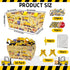Jengaer 10 Pack Construction Birthday Party Supplies Basket for Gifts Empty,Construction Theme Sturdy Diy Bulk Gift