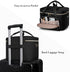 Travel Makeup Bag with 2 Pouches and Adjustable Dividers, Large Cosmetic Case Organizer for Women, Black (Patented