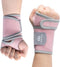 INDEEMAX 2 Pack Copper Wrist Brace Support for Carpal Tunnel, Adjustable Compression Wraps for Pain Relief