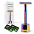 Safety Razor for Women - 5 Blades with Delicate Box, Free of Plastic (Stand Style Rainbow Razor)