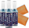 Eyeglass Gel Lens Cleaner Spray Kit - 3 x 2oz Gel Eyeglasses Cleaner Spray Bottle + 2 Microfiber Cloth for Cleaning,