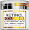 Retinol Cream for Face, Anti Aging Facial Moisturizer with Collagen and Hyaluronic Acid, Day and Night Lotion for Men