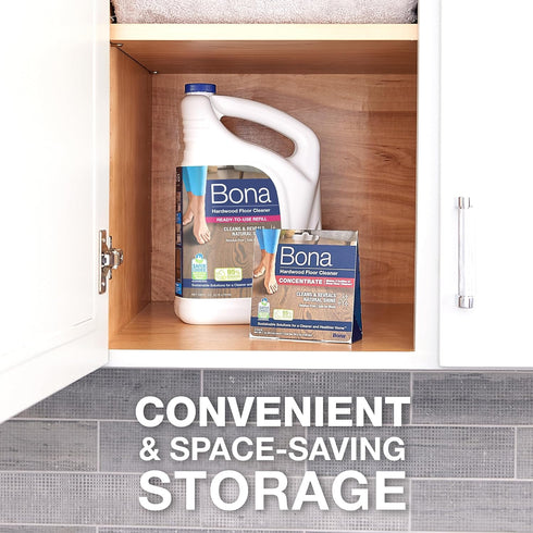 Bona Hardwood Floor Cleaner Concentrate, 1 fl oz - Unscented, Pack of 4 (Makes 128 fl oz) for Wood Floors
