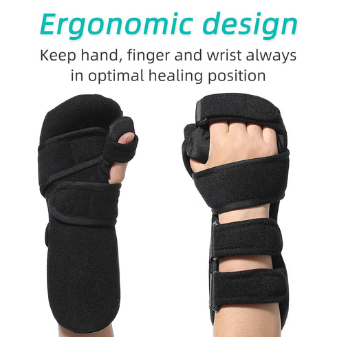 Immobilizer 5 Fanwer Stroke Resting Hand Splint - Night Wrist Finger Brace for Flexion Contractures, Functional Finger