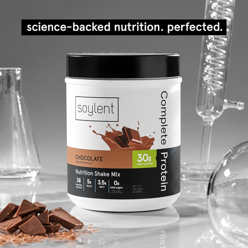 Soylent Complete Protein Powder, Chocolate, 30g Protein Shake for Muscle Growth and Recovery