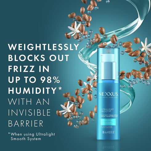 NEXXUS Ultralight Smooth Hair Serum, 4 fl oz, Weightless Smooth Treatment for Dry & Frizzy Hair, Blocks Frizz