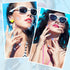Maitys Glitter Nail Wraps Polish Strips, 16 Sheets Self Adhesive Solid Color Fingernail Stickers with 2 Nail Files
