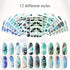 Maitys Full Wrap Nail Stickers (168 Pcs) - Gradient Glitter Self Adhesive Polish Strips with Fingernail Files