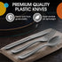 Disposable Silver Plastic Forks, 100 Pcs Heavy Duty Silver Plastic Cutlery, Exquisite Disposable Flatware