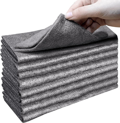 Thickened Magic Cleaning Cloth: 8 Pcs Lint Free Reusable Microfiber Rags for Windows, Mirrors, Glass & Car