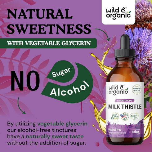 Milk Thistle Liquid - Liver Cleanse Detox Supplement for Liver Support - Organic Milk Thistle Seeds, 4 fl oz