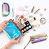 Weewooday 3 Pieces Iridescent Makeup Bag, Holographic Cosmetic Toiletries Pouch, Portable Waterproof Travel Organizer