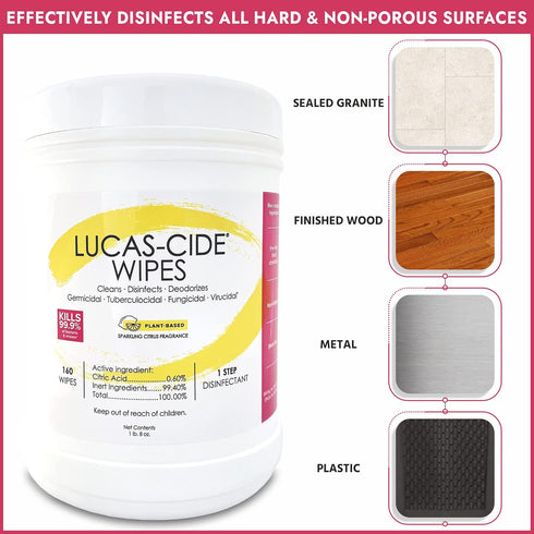 Multi Surface Cleaner Disinfectant Wipes - 160 Count Antibacterial Wipes for Cleaning Products, Travel Size