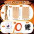 Watersay 24 Set Halloween Treats Bags, DIY Witch Broom Bag with Orange Ribbon for Halloween Party Decorations