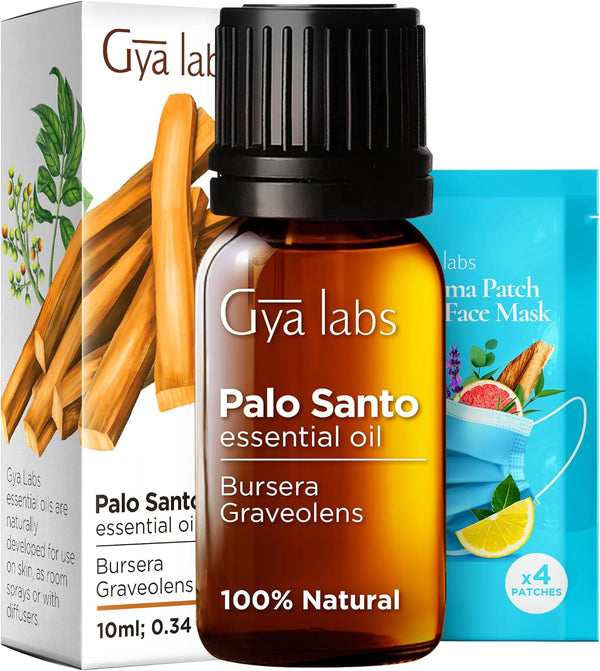 Gya Labs Palo Santo Essential Oil for Diffuser - 100% Natural Palo Santo Oil for Skin, Candles, Bath & Candle Making