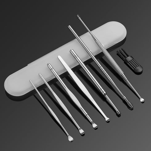 8 Pcs Ear Pick Earwax Removal Kit, Geengle Ear Cleansing Tool Set with Storage Box