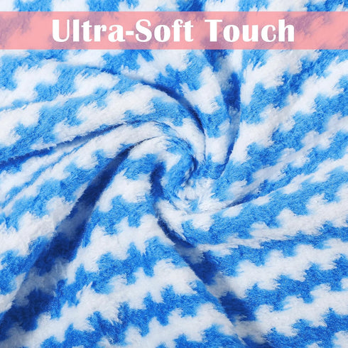 QFGasre 100 Pack 10" 10" Microfiber Cleaning Cloth, Soft Absorbent Rags x Kitchen Towels Double-Sided Wash Cloths