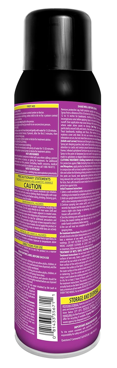 BOP Bed Bug, Flea and Tick Killer, 16.5 oz, Easy to Use Pest Control Spray, Kills Bugs On Contact and Keeps Your Home Insect Free, Indoor/Outdoor Use for Quick Results
