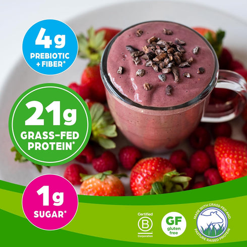 Orgain Whey Protein Powder, Creamy Chocolate Fudge - 21g Grass Fed Protein, 5g BCAAs, 1.82lb