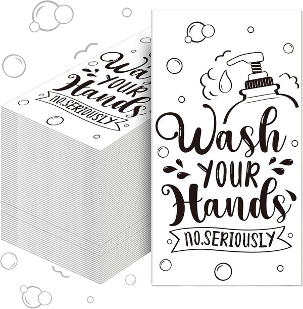 200 Pack Disposable Bathroom Paper Napkins, Decorative Hand Towels for Parties and Events