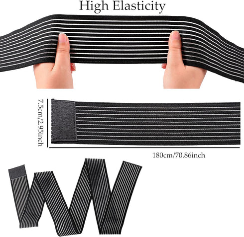 Syhood Sports(12 Pieces,71 Inches) Compression Bandage Wraps for Leg, Elastic Calf Compression Sleeve Ankle Support