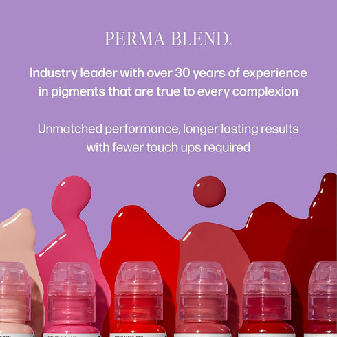 Perma Blend Blushed Muted Pink Tattoo Ink for Permanent Makeup, Lip Blush Microblading Ink, Vegan (0.5 oz)