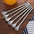 Reusable Stainless Steel Drinking Straws with Filter Spoon, 6 Pieces Yerba Mate Tea Bombilla Straws, 7.1inch