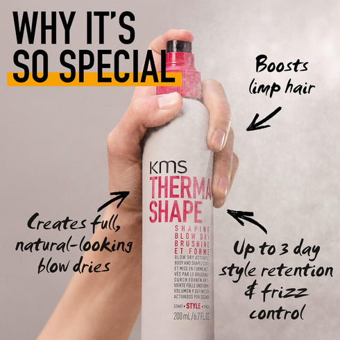 KMS THERMASHAPE Shaping Blow Dry Spray, 6.7 oz, 50% Faster Dry Time