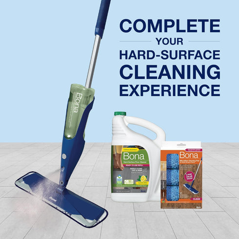 Bona Multi-Surface Floor Cleaner Refill - 128 fl oz - Lemon Mint - Residue-Free Solution for Stone, Tile, Laminate,