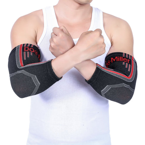 Doc Miller Elbow Compression Sleeve for Tendonitis – Medical Support Arm Brace for Tennis Injuries & Bursitis Relief