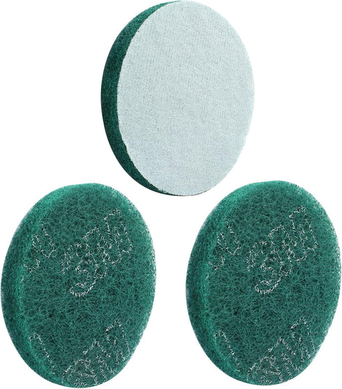8Pcs Scrub Pads: Round Scrubber Scouring Pads for Home Kitchen House Cleaning, Green