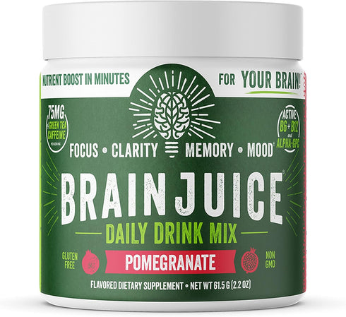 BrainJuice Nootropics Brain Support Supplement, Gluten Free Powder for Energy and Focus, 15 Servings