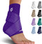 Sleeve Stars Ankle Support - Dark Purple - For Ligament Damage, Sprained Ankle & Plantar Fasciitis Relief