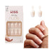KISS Salon Acrylic Nude French Tip Press On Nails Short, ‘Breathtaking’, Beige, Includes 28 Fake Nails