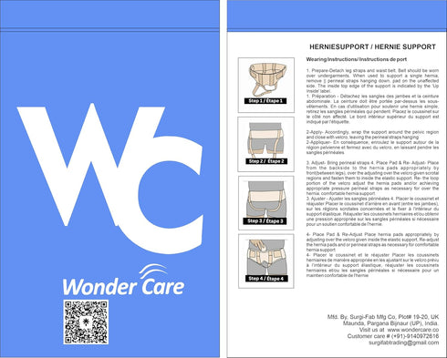 Wonder Care Inguinal Hernia Support, Post-surgery Hernia Pain Relief Truss Brace, Large