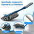 SSINBOANGI 3 Pack Set, Hard Bristle Scrub Brush Cleaning Brush Designed for Cleaning Shower, Bathroom Faucets, Tile