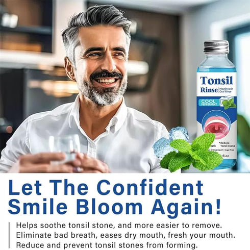 ZLSJJCLMZ Tonsil Stone Remover, Tonsil Stone Mouthwash to Help Soothe Tonsils, Oral Rinse Liquid for Eliminating Bad