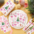 Janlaugh 100 3 Pcs Pink Christmas Elements Napkins Ply Disposable Hand Towels for Bathroom Paper Napkins Guest