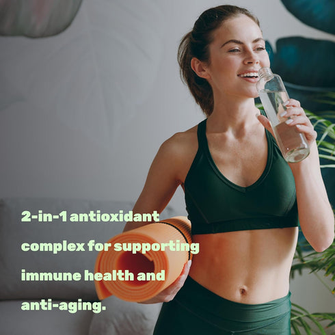 Glutathione Supplement 1,000mg, 98% Purity with Vitamin C 500mg, Active Reduced Form for Immune Health