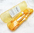 Portable Orthodontic Oral Care Kit for Braces - Interdental Brush, Dental Wax, Floss, Toothbrush Cleaning Kit (Orange)