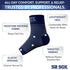 SB SOX Plantar Fasciitis Relief Socks, Ankle Brace Compression Sleeve, Arch Support for Foot Pain, Navy, Small