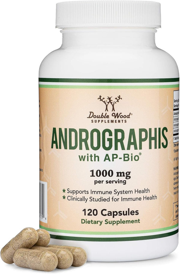Andrographis Capsules Max Andrographides - 1,000mg Serving Size (120 Capsules) with AP-Bio for Immune System Health