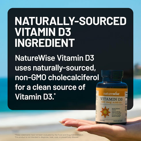 NatureWise Vitamin D3 4000iu (100 mcg) 1-Year Supply, 360 Count Mini Softgel for Immune Support